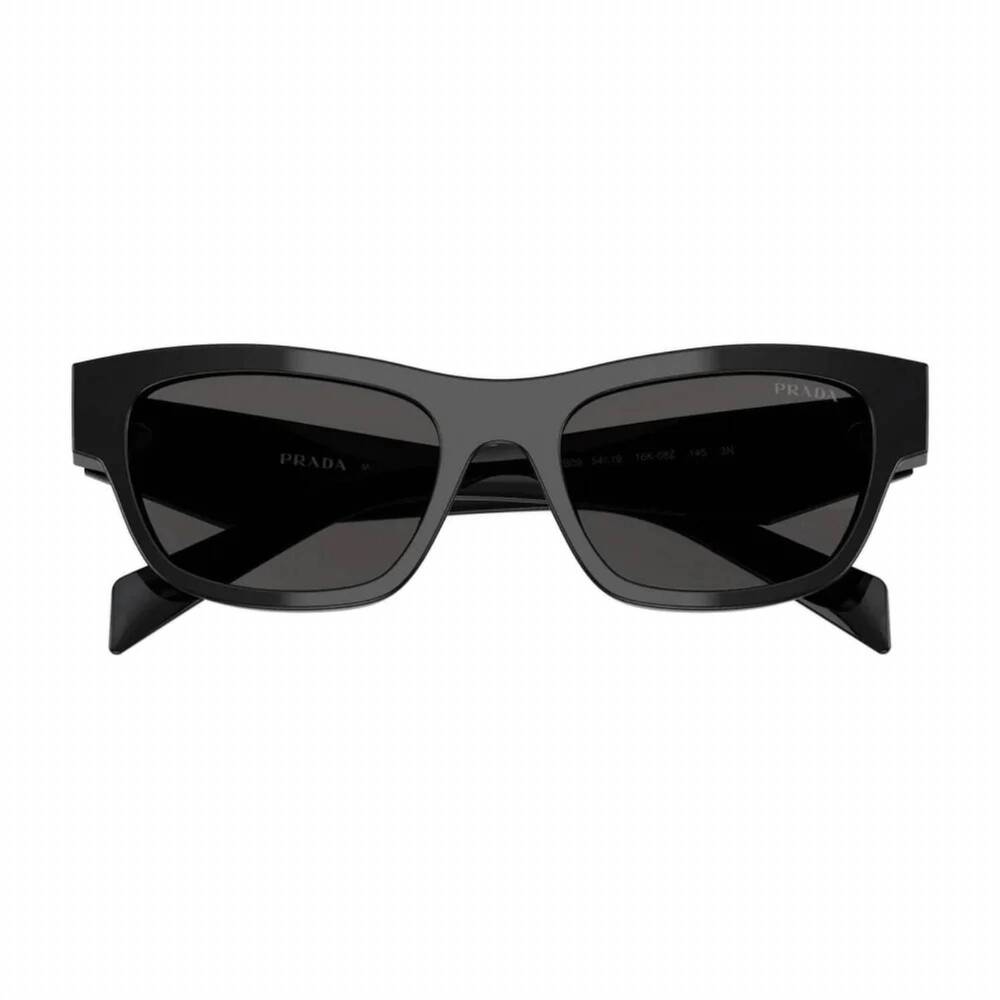 NEW PRADA women's spr b09 16k-08z sunglasses in polished black / grey gradient - Picture 4 of 4